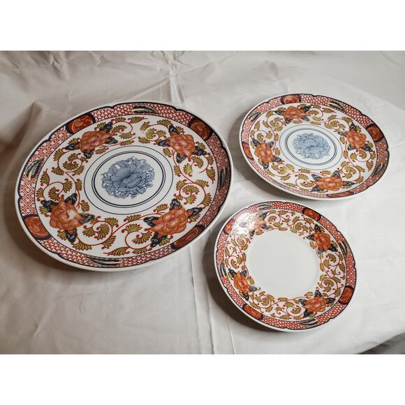 George Briand Reproduction Peony Plates - Set of 3